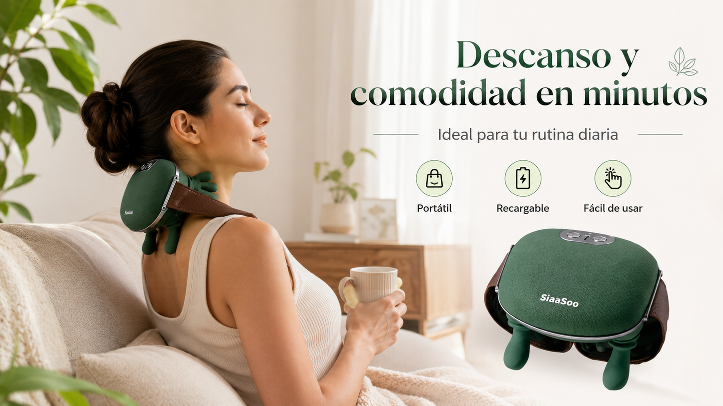 Masajeador De Cuello Con Manos Verde