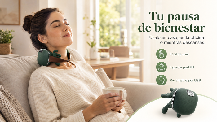 Masajeador De Cuello Con Manos Verde